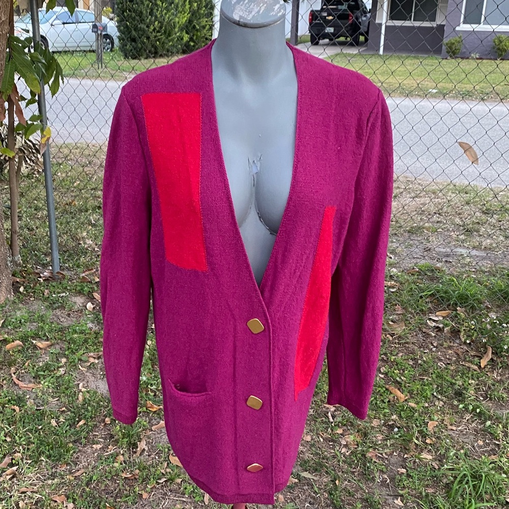Steve Fabrikant Neiman Marcus Wool Blend Cardigan M